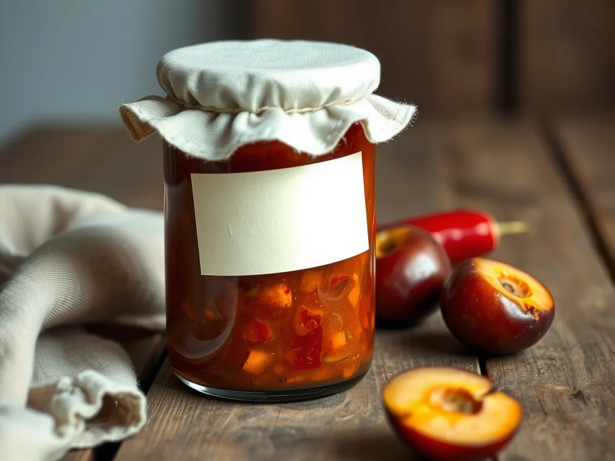 Foto dimostrativa di Salsa di prugne e peperoncino